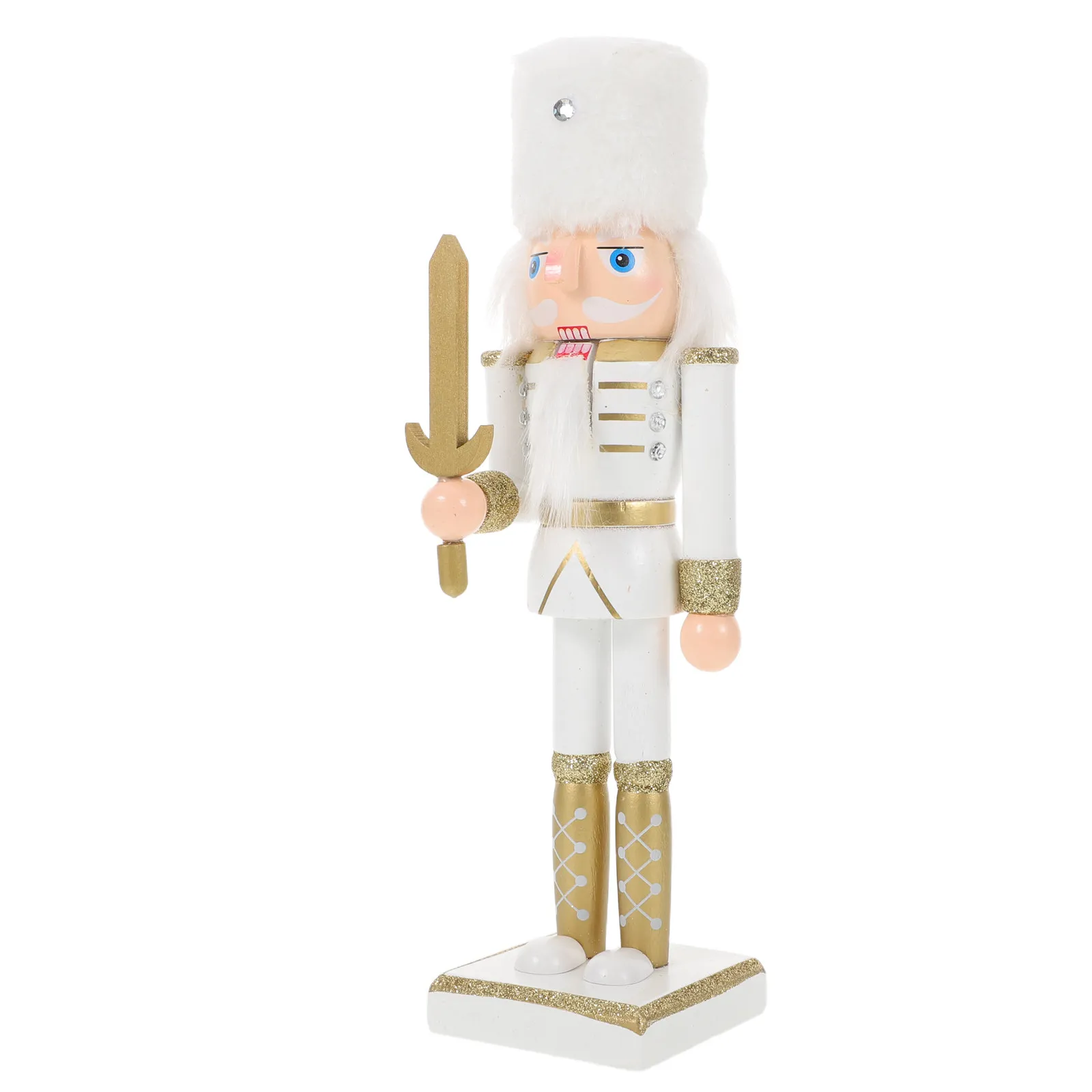 Christmas Nutcracker Wooden Soldier 25 Cm Hand Carved Rustic Table Mantel Shelf Fireplace Decoration Holiday