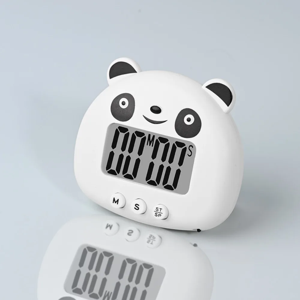 Helper Cartoon Kitchen Countdown Reminder Alarm Clock Panda Shape Stopwatch Digital Timer Cooking Reminder Timer Kitchen Timer