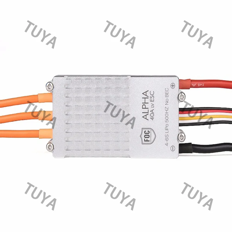 ALPHA 40A 6S Fast Response Waterproof FOC Multi-Rotor UAVs ESC Lightweight Metal Design with Active Braking