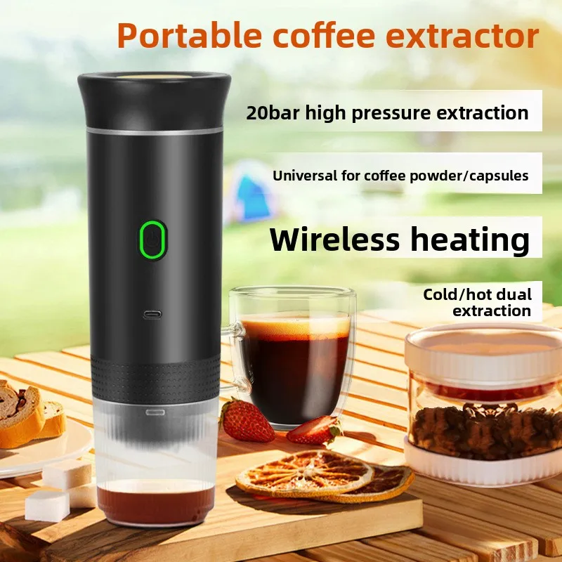 Портативная капсульная кофемашина, бытовая маленькая кофеварка с подогревом