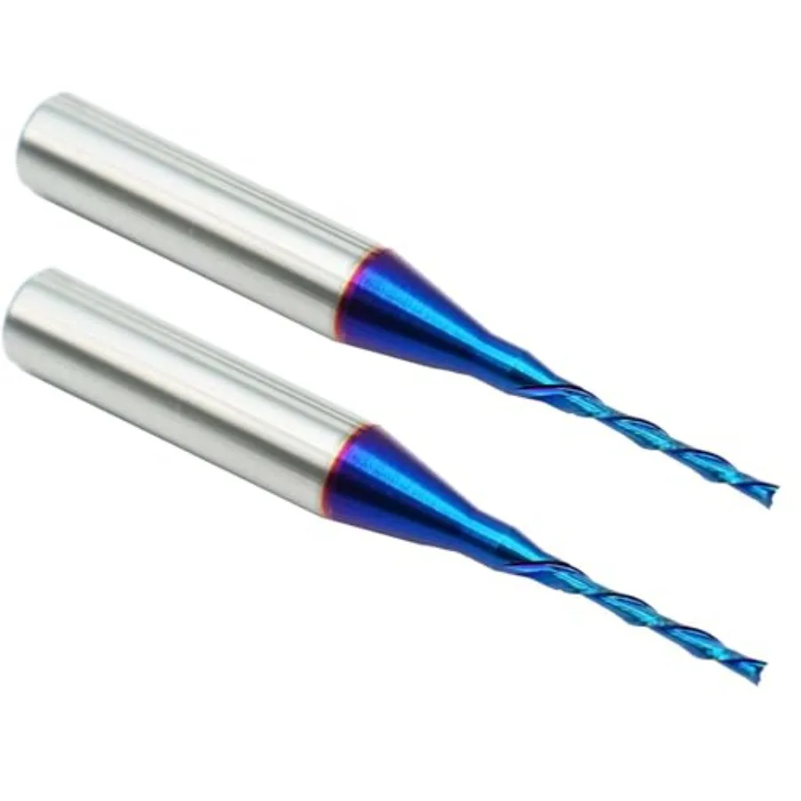 

PCS CNC Router Bit Down Cut/6 inch Cutting Dia/4 inch Shank Solid Carbide End Mill with Nanco Blue Coating CNC Bits for Wood Cu