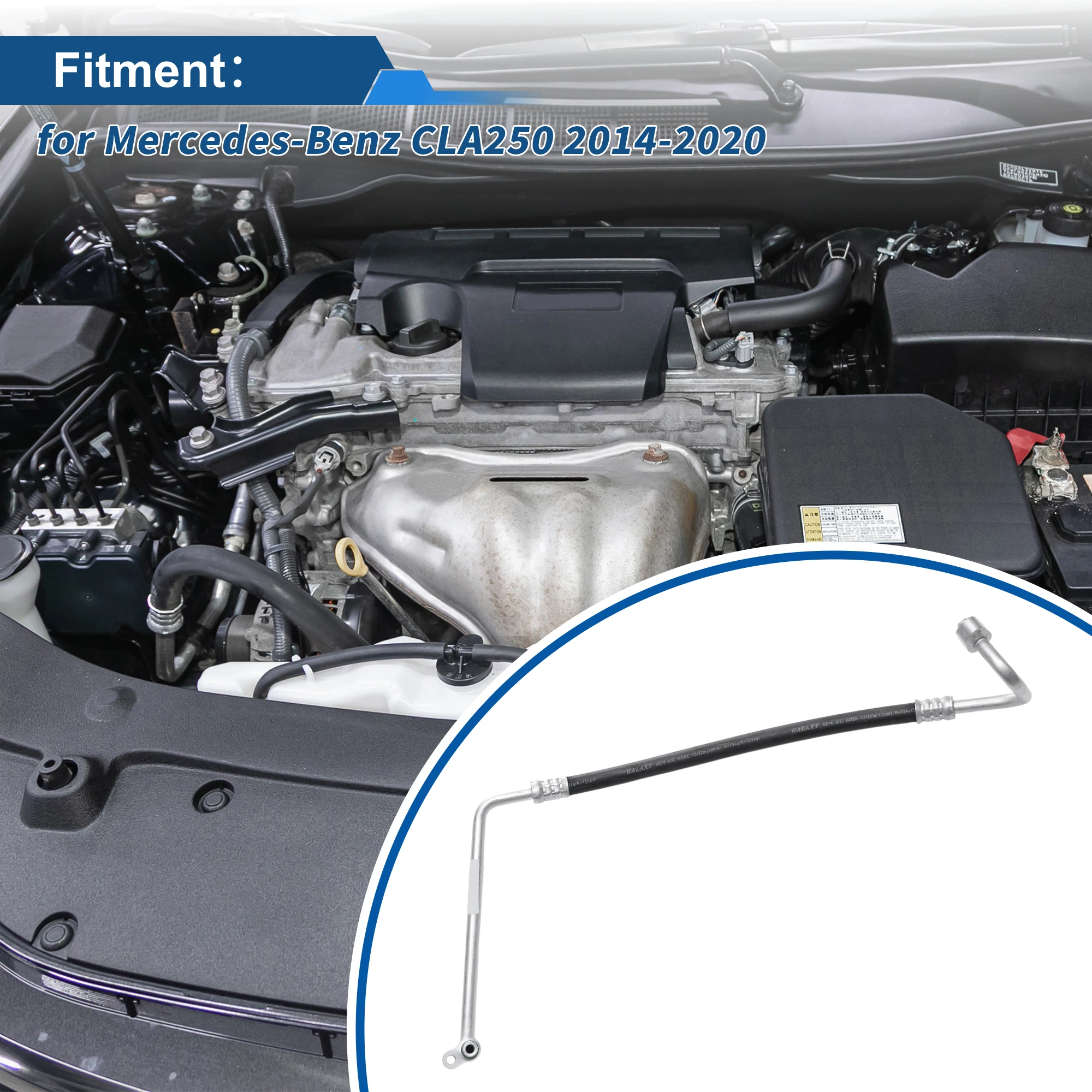 

UXCELL A/C Refrigerant Liquid Hose for Mercedes-Benz CLA250 2014-2020 Pressure Hose Air Conditioning Pipe Line No.2468303515 Rub