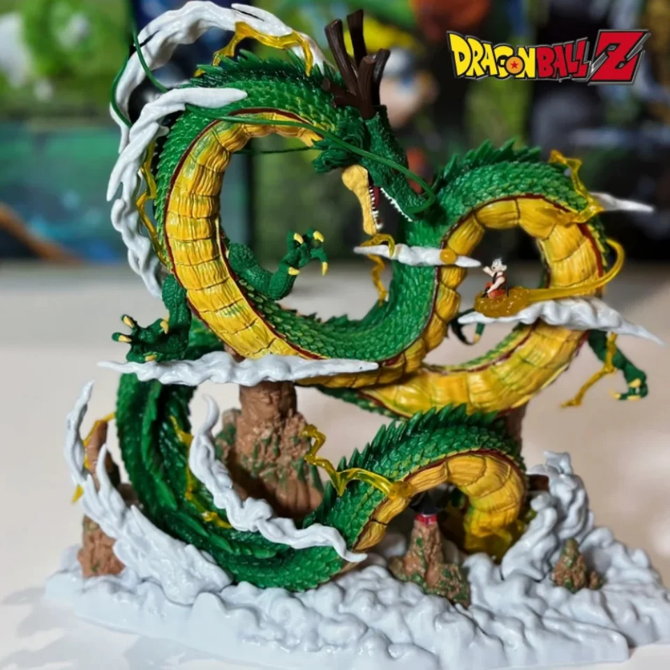 

22cm Dragon Ball Z Shenron And Son Goku Anime Figures Dbz Figurine Pvc Statue Model Doll Collection Decoration Christmas Gifts