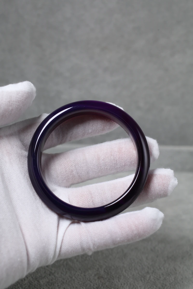 

Primary color raw ore purple silk-wrapped agate bracelet bracelet