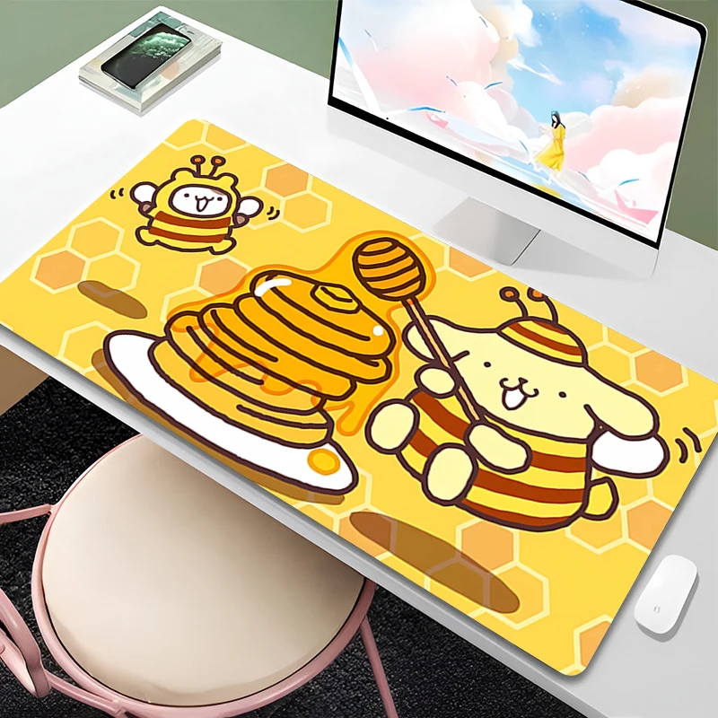 Mouse Pad Pom Pom Purin Non-Slip Rubber Edge locking mousepads Game play mats notebook computer Sanrio Cute Home Decor coaster