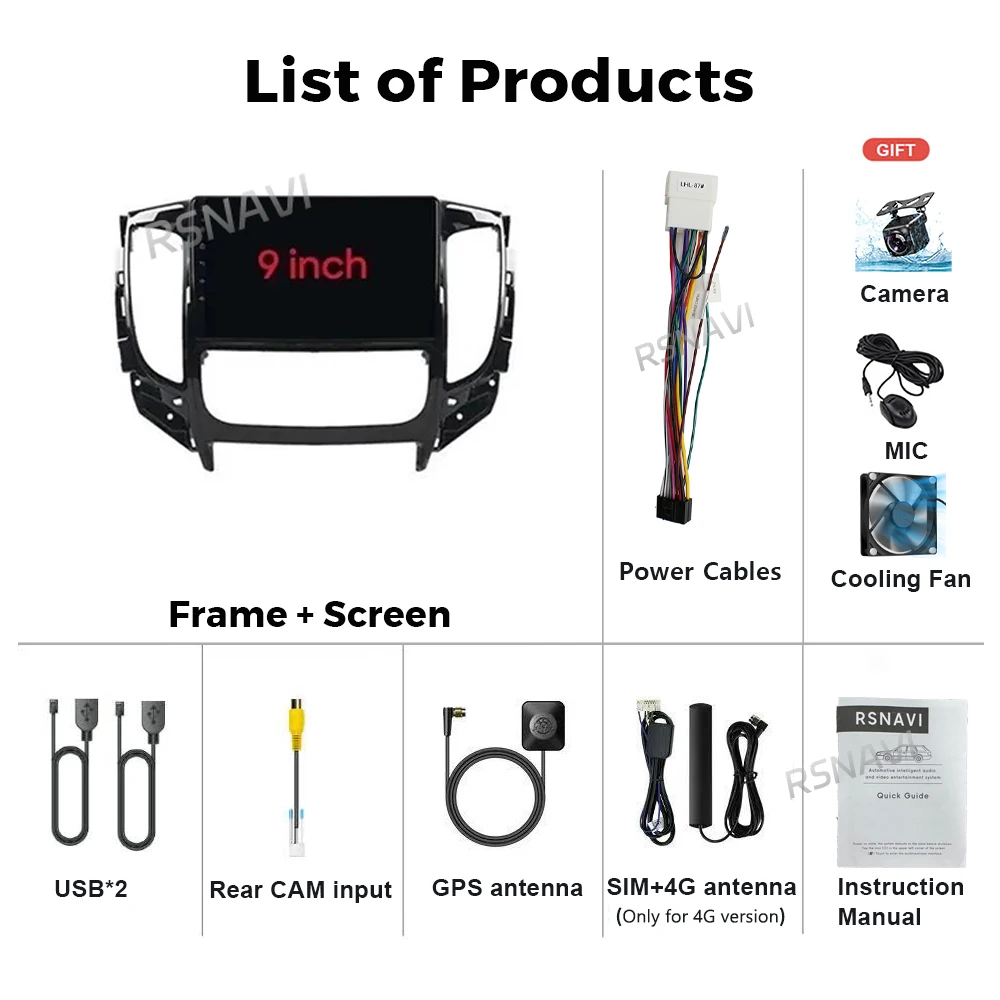 Android 16 Carplay Car Radio For Mitsubishi Pajero Sport 3 L200 5 Triton 3 2015-2019 Multimedia Video Player GPS Stereo 2Din DVD view 3