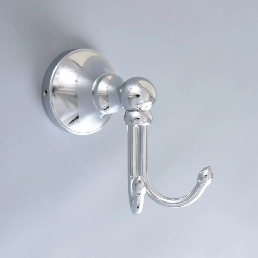 

Настенные крючки и вешалки из полированного хрома, вешалка для одежды, металлический крючок для полотенец, пальто и халатов, аксессуары для ванной комнаты Nba950