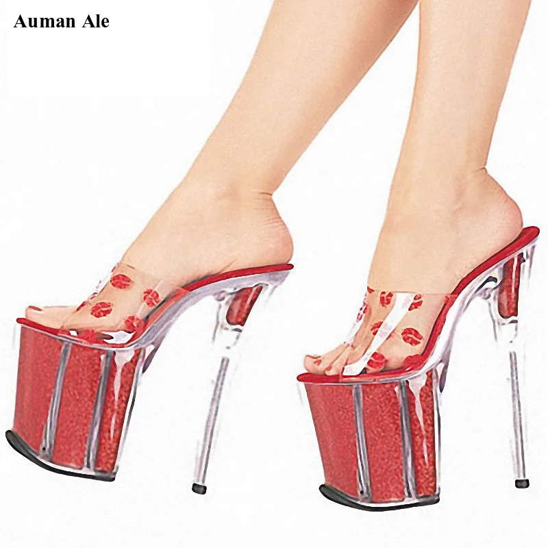 

Сандалии женские, на высоком каблуке со стразами, на высоком каблуке 20 см, на тонком каблуке, универсальные сандалии с ремешком, новая летняя прозрачная обувь