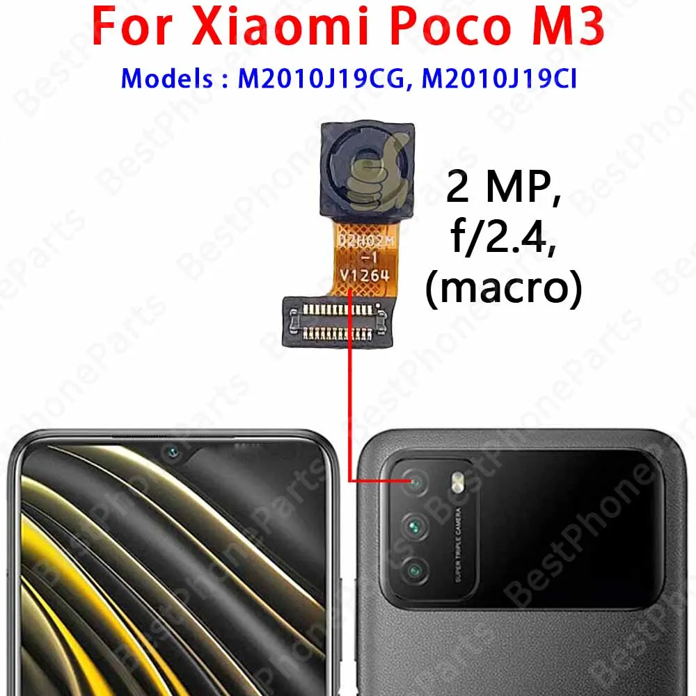 Eonpam Kit 2 Lentilles Caméra Arrière Xiaomi Poco M3 Pro + Outils De Réparation - Verre HD Original