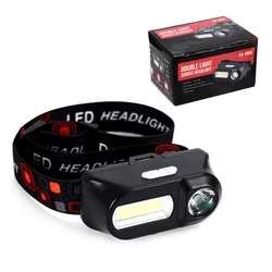 Portable Lighting Headlamp Outdoor Emergency Head-mounted Usb Rechargeable Lamp Headlight