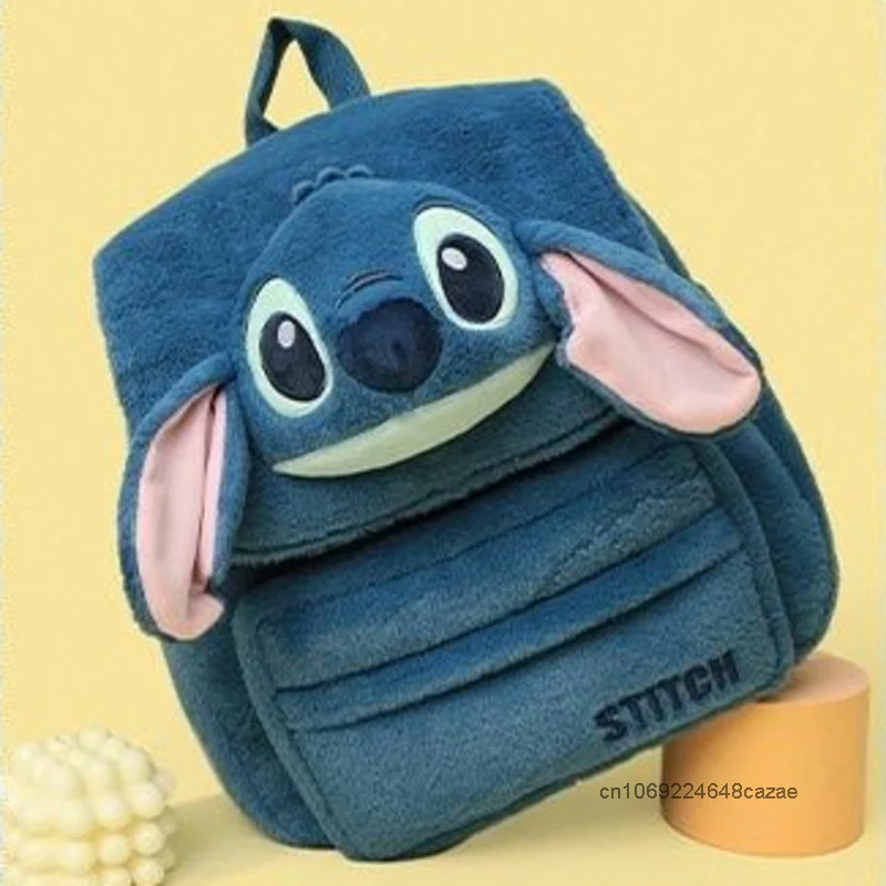 Stitch New Cartoon Plush Cute Backpack Ultra Light Large Capacity Student School Bag Simple Fashion Kawaii Trend Shoulders Bag ﻿