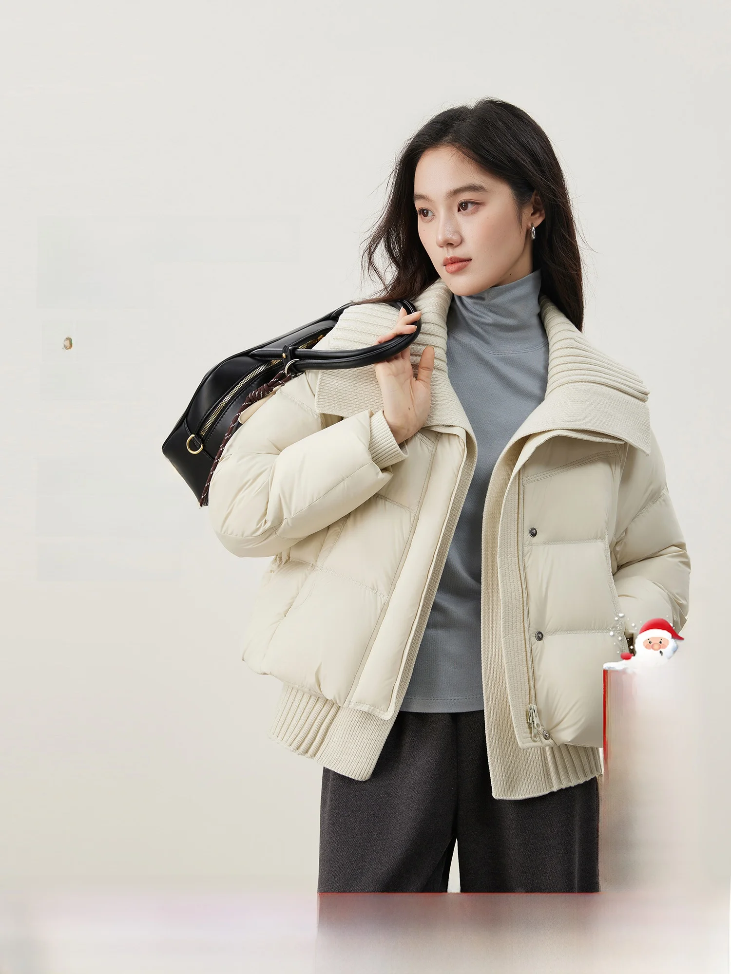 

Mijia High Quali 90, белая вязаная женская куртка на пуху, осенне-зимняя универсальная верхняя одежда, пальто