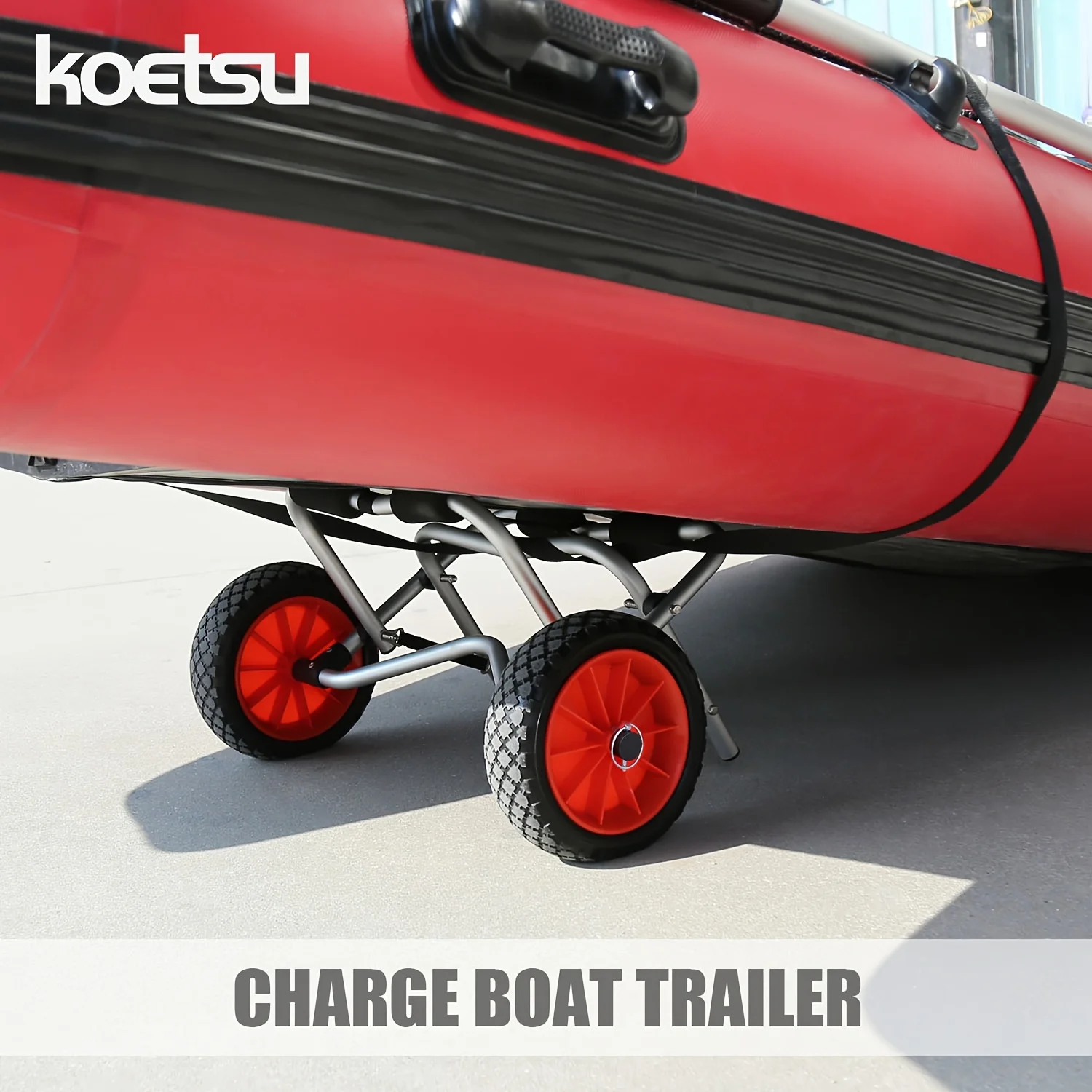 KOETSU Carro de kayak Pro Carrito de kayak ancho Remolque de kayak de aluminio plegable, para kayak, canoa, tabla de remo, barco, barco Jon