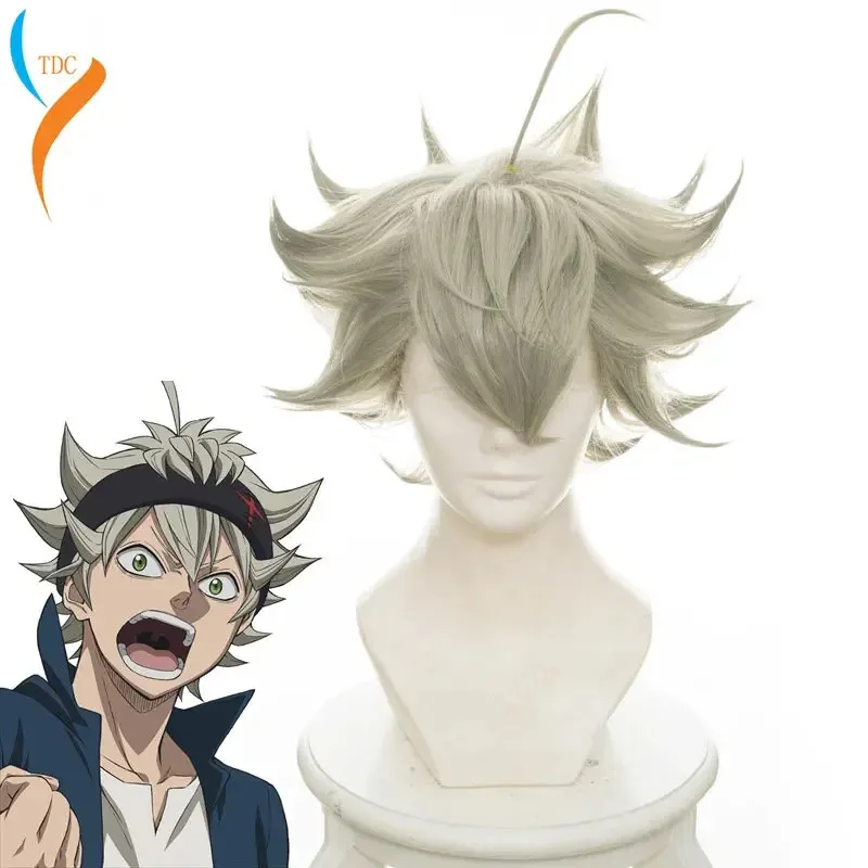 

♥ Новинка 2025, черный клевер, аниме Аста Грейдельин, короткий парик, аксессуар, термостойкое волокно, парики для косплея, костюм ★ ☆ ly99