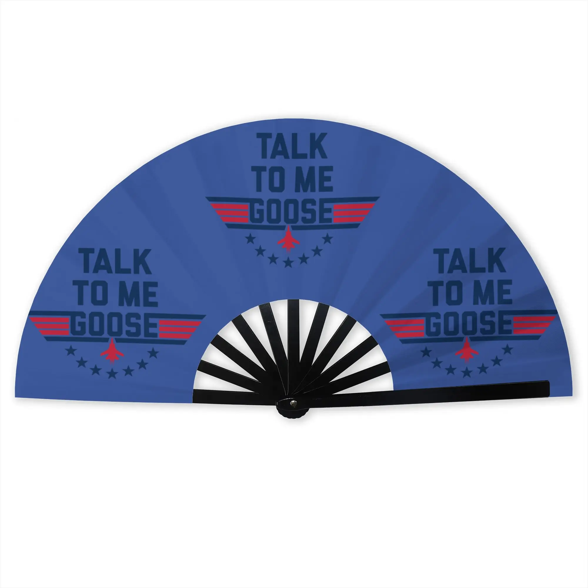 TALK TO ME GOOSE Stylish Hand Fan Unisex Top Gun Maverick Film Printed Polyester Fan  Aesthetic For Wedding Party Gift
