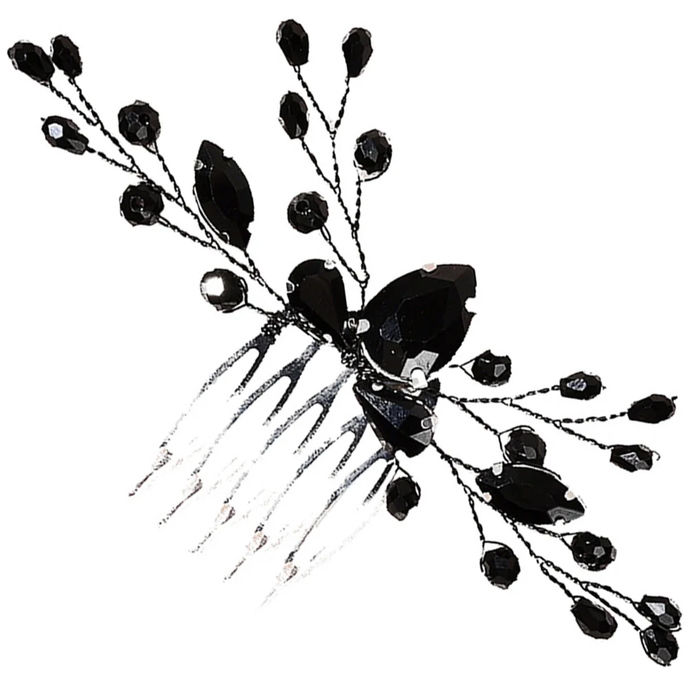 

Beautiful Floral Pattern Hair Comb Rhinestone Bride Headdress Elegant Wedding Hair Accessory for Noble Guest Wear