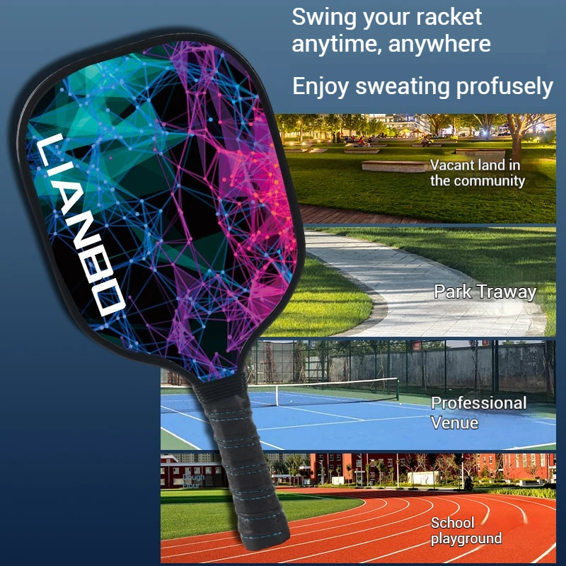 Set Raket Pickleball Set Paddle Pickleball 2 Raket & 4 Bola Pickleball Tenis Pantai Raket Pickleball Ringan