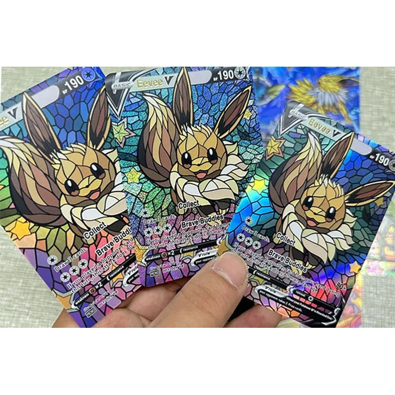 Anime Pokemon DIY ACG Sexy Cards Eevee Flash Card Collectible Card Toys for boys Christmas birthday present