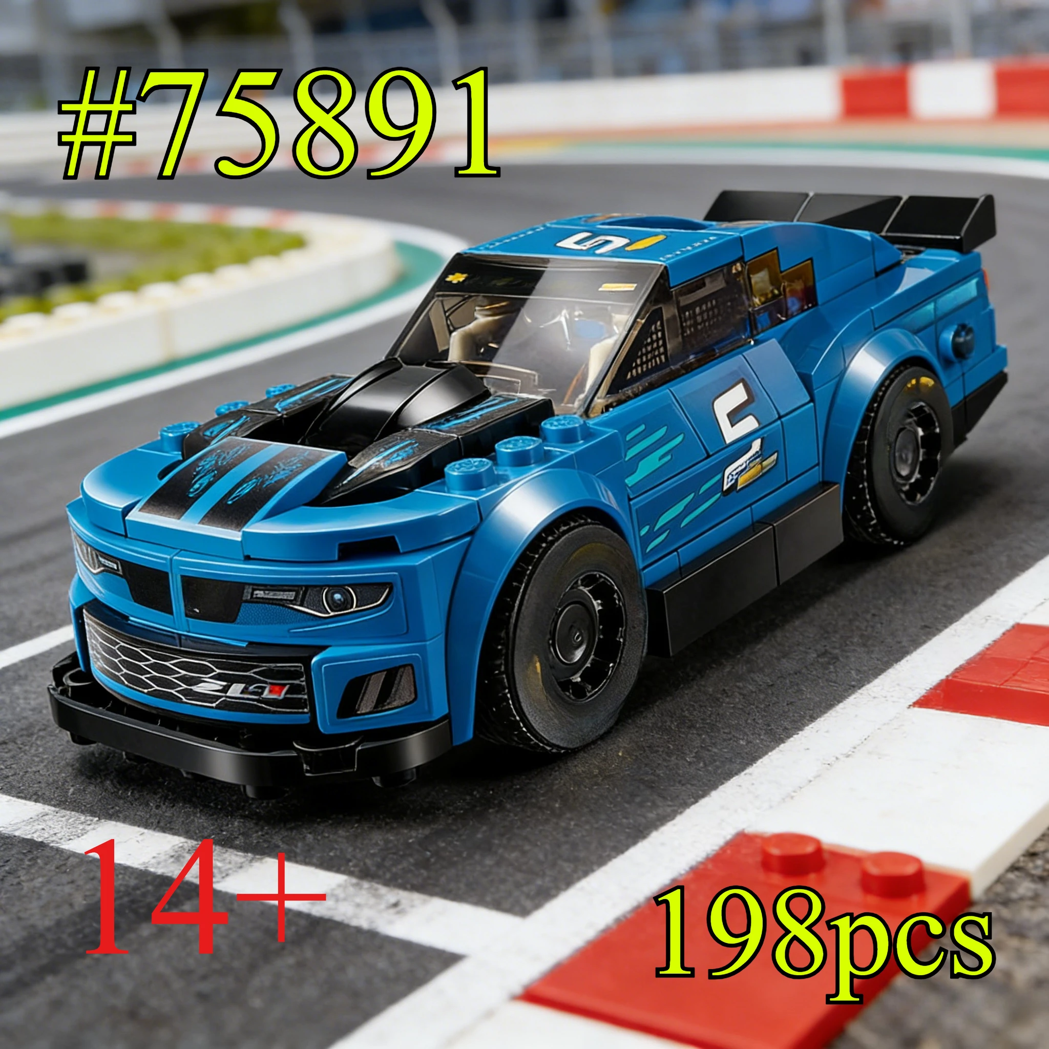 

Наборы строительных блоков Cool Blue Racing 75891, подходящие для подарков на день рождения, совместимые с деталями Lego, 198 шт.