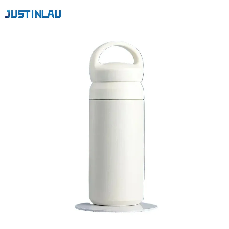 JUSTINLAU 500ml Thermos flacons sous vide tasse bouteille isolée Simple avec poignée bouteille réutilisable résistante à la chaleur pour tasse de sport