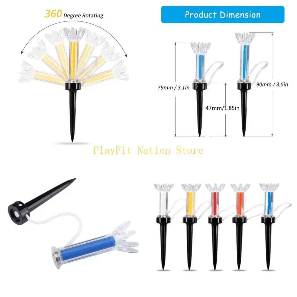 242F 5 قطعة جولف تيز منخفضة المقاومة جولف تيز القياسية جولف قاعدة البلاستيك جولف دعم تيز لمسافات طويلة ضرب