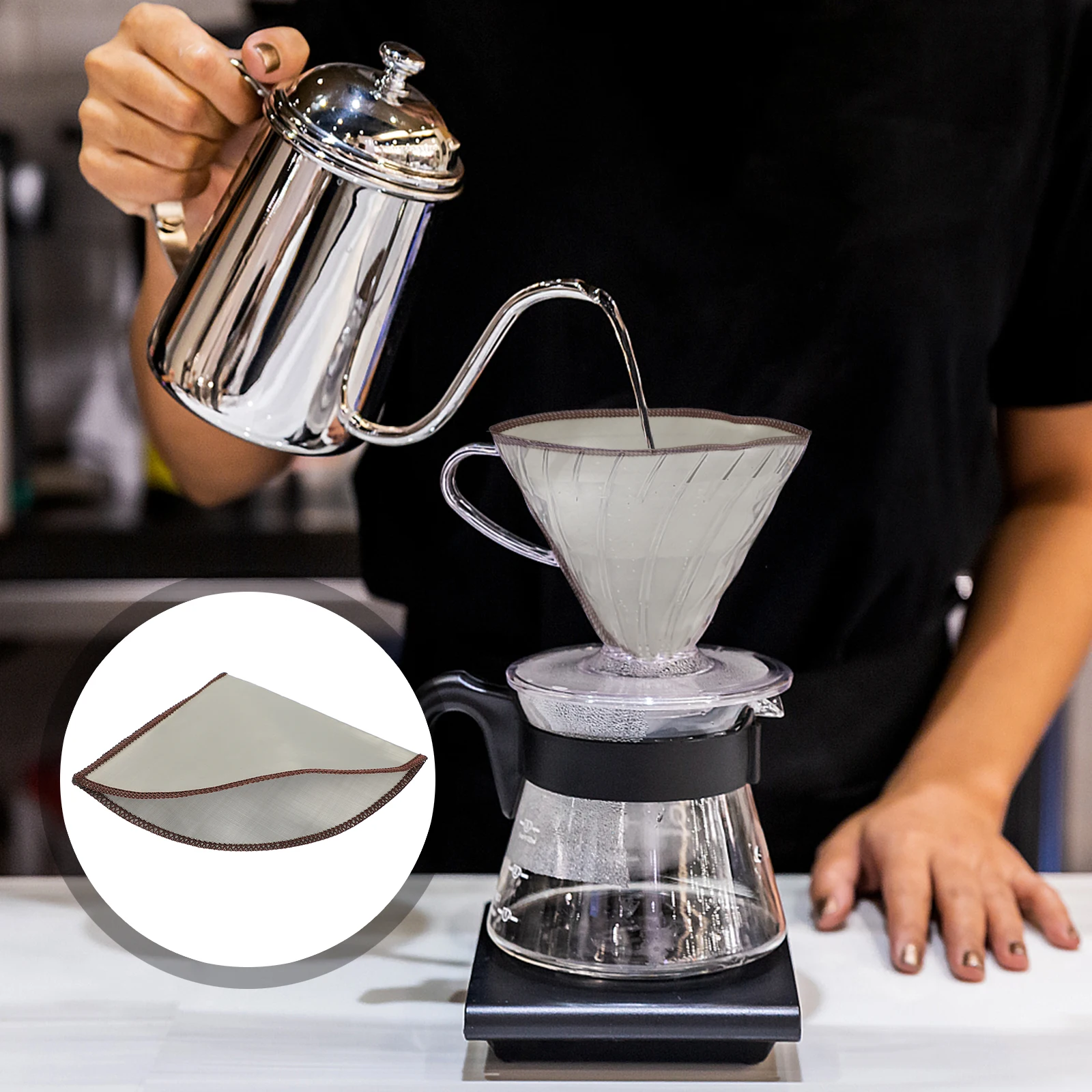 

Premium Stainless Steel Coffee Filter Reusable Durable Exquisite Craftsmanship Compact Size Precision Filtering Effect