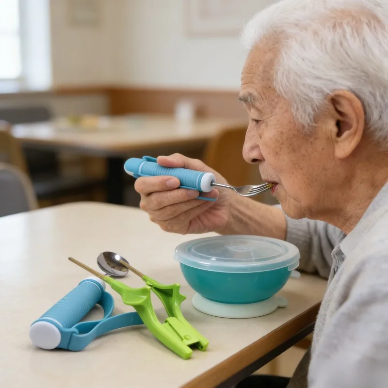 

Набор из 4 предметов: вилка, ложка, тарелка, палочки для еды. Противоскользящие, безопасные, эргономичные столовые приборы для пожилых и людей с ограниченными возможностями. Незаменимый комплект.