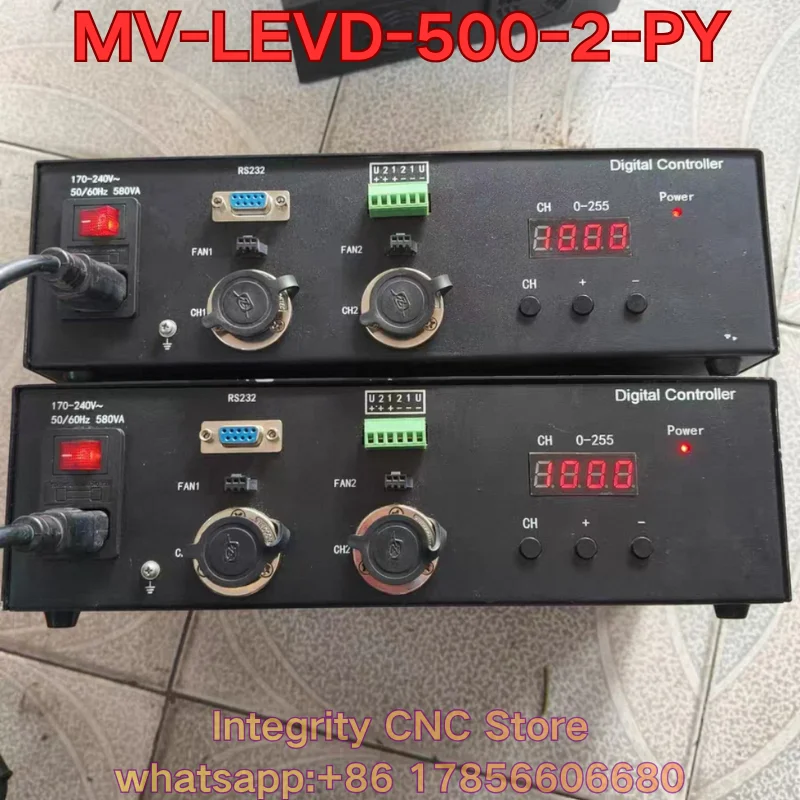 Second-hand MV-LEVD-500-2-PY industrial light source controller function test is normal