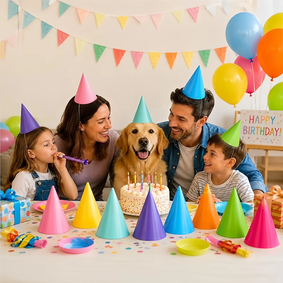 20 Stück matte Macaron-Partyhüte – Geburtstagskegel in verschiedenen Farben für Feiertagsfeiern und Veranstaltungen – 25,4 cm (25 cm) – Detail 7