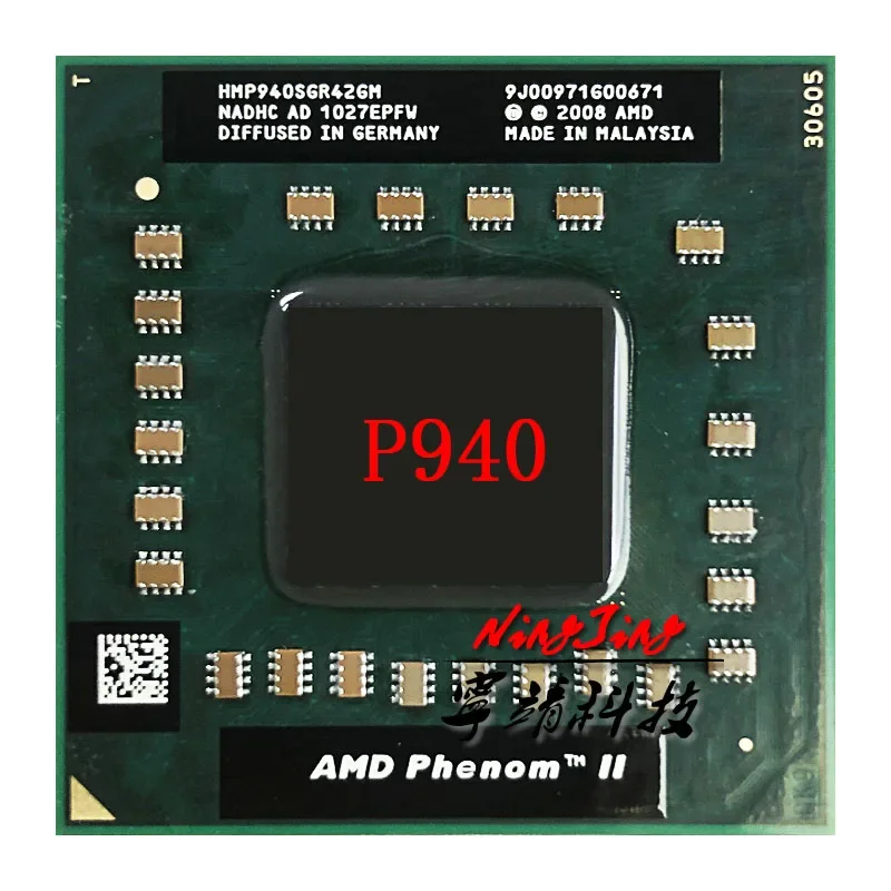 AMD Phenom II Quad-Core Mobile P940 1.7 GHz Used Quad-Core Quad-Thread CPU  HMP940SGR42GM Socket S1