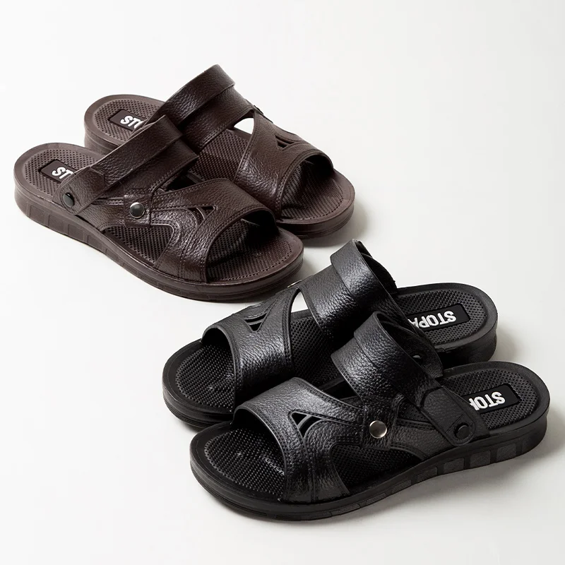 2024 Summer New Slippers For Men PVC Trend Sandals Thick Soles Non-slip Soft Slipper Casual Indoor Outdoor Rome high-end Shoes