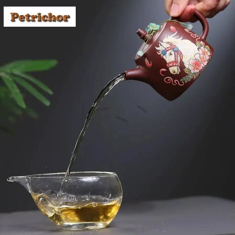 190ml High-end Yixing Purple Clay Teapots Handmade Han Duo Pot Raw Ore Purple Mud Kettle Zisha Tea Set For Tea Decoration - view 2