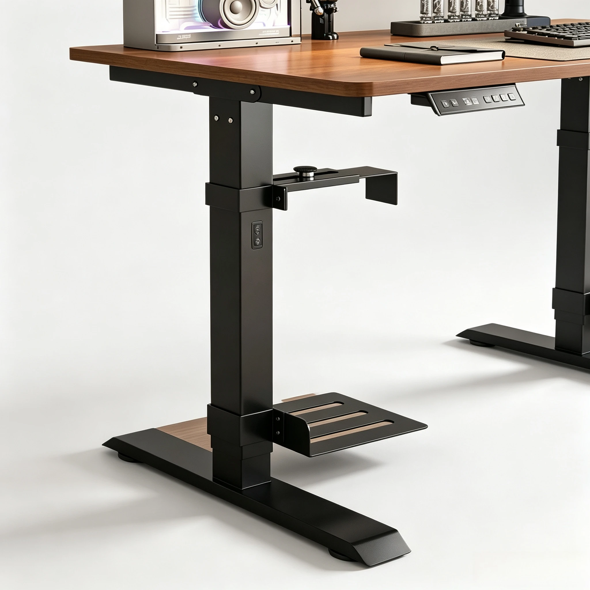 Lifting Table Dedicated PC Host Suspension Bracket Under Desk Fixed Hanging Tray Computer Case Storage Rack