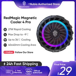 Red Magic Magnetic Cooler 4 Pro 27W RGB Semiconductor Magnetic Ice Funcooler for Red Magic 9 Pro Iphone Xiaomi Smartphone Cooler