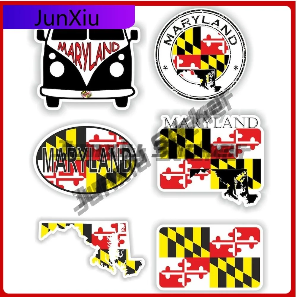 

Maryland America Flag National Emblem Vinyl Decals Suv Side Decals Off Road Stickers For Rv Car Bumper Moto Funny Decorations