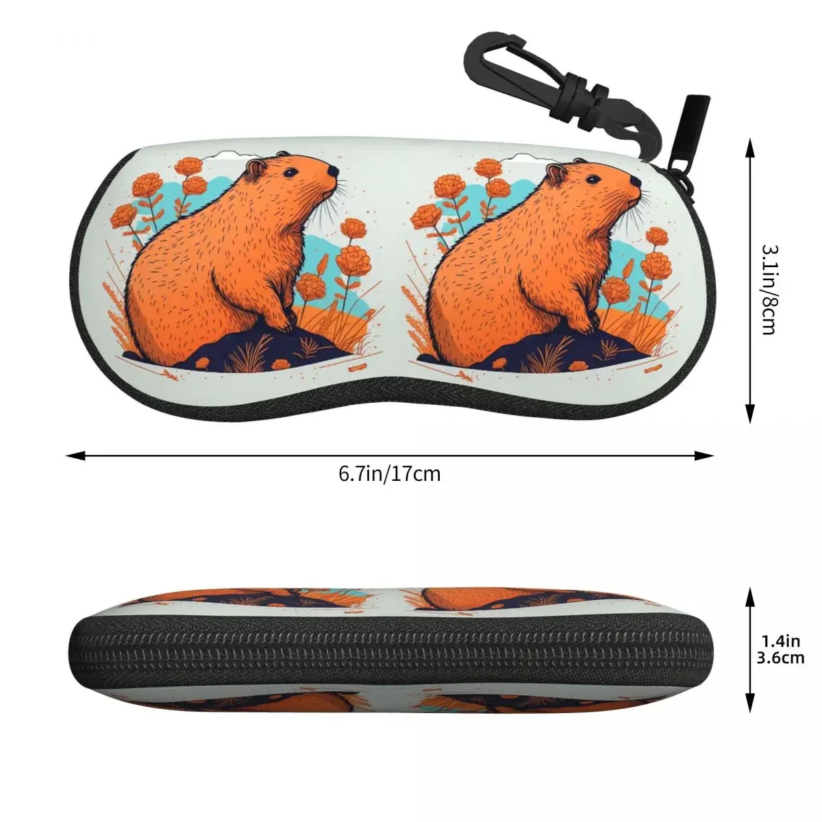 Custom Cute Giant Cavy Capybara Shell Eyeglasses Case Men Women Cool Glasses Case Sunglasses Box Pouch