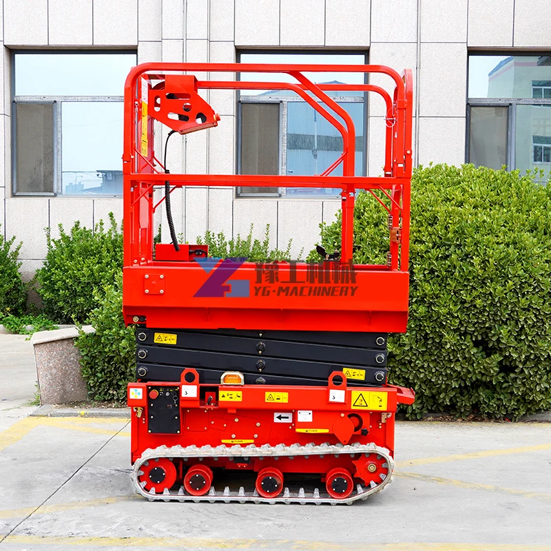 Vertical Aerial Work Platform 320kg Capacity Lift Outdoor Rough Terrain Lifting Platform