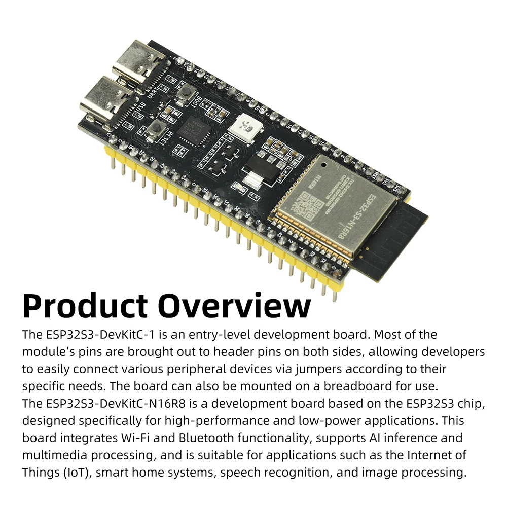 ESP32S3 DevKitC-1 WiFi BT Entwicklungsboard Dual-Core 240MHz 2,4GHz USB Typ C für IoT-Projekte Einfach zu Bedienen mit CP2102 – Detail 9