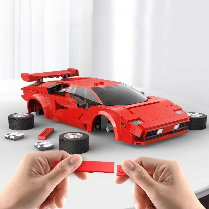 Técnico escala 1:20 italia clássico super esporte carro f40 modelo bloco de construção app rc tijolo 2.4ghz veículo controle remoto brinquedo