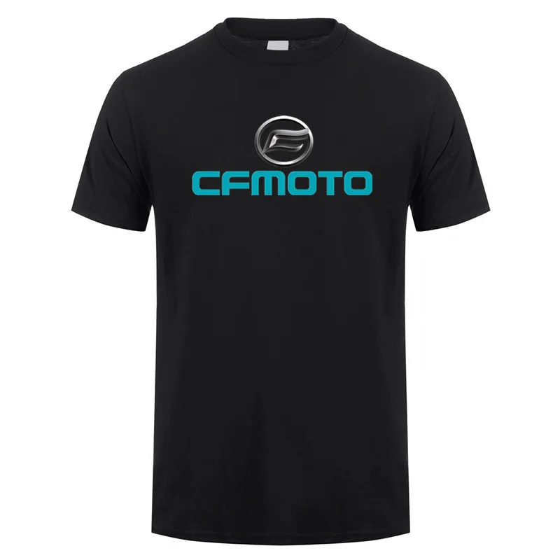 Funny Men T Shirt Cfmoto Logo Summer Cotton Short Sleeve Mans T-shirts Tee Tops