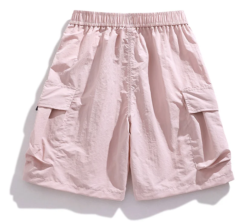 Skateboard-Shorts für Damen, Sommer, lässig, lockere Shorts mit Gürtel, Herren, große Tasche, Cargo-Shorts, atmungsaktiv, Bermuda, gerade Shorts – Detail 15
