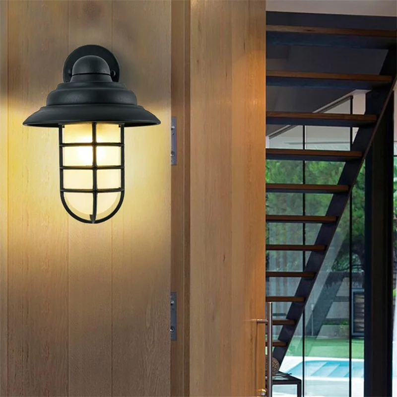 · TEMOU Retro Outdoor Wall Lâmpadas Classical LED Lighting Waterproof IP65 Sconces para Home Porch Villa