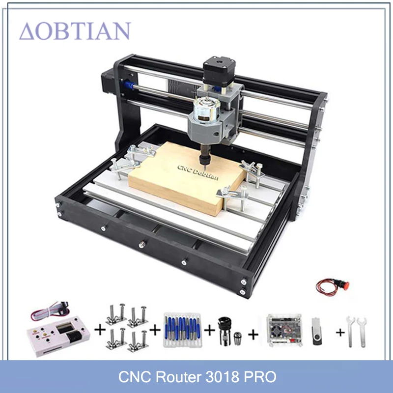 

CNC Router 3018 Upgrade Mini CNC Milling Machine with GRBL 1.1 ER11 3 Axis controller with offline for wood engraving