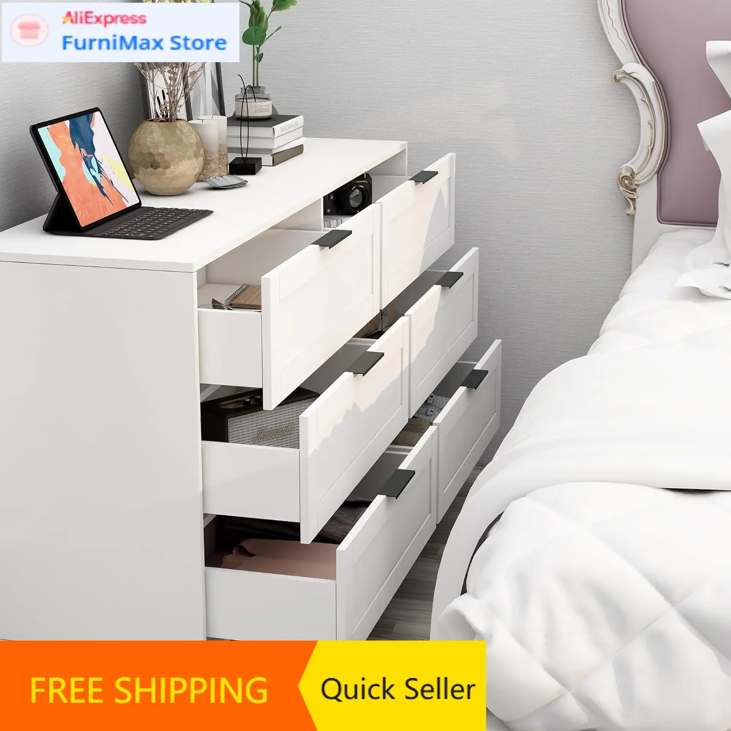 6 Drawer Dresser Fo…