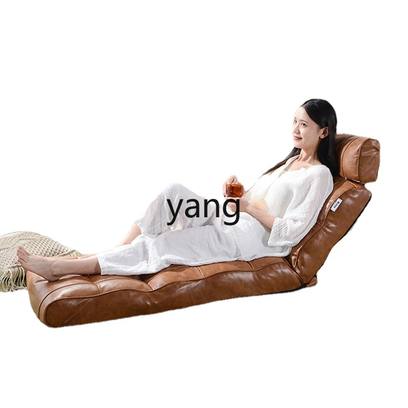 CX Light Luxury First Layer Cowhide Chaise Longue Sleeping Lazy Sofa Balcony Home Leisure Living Room Bedroom