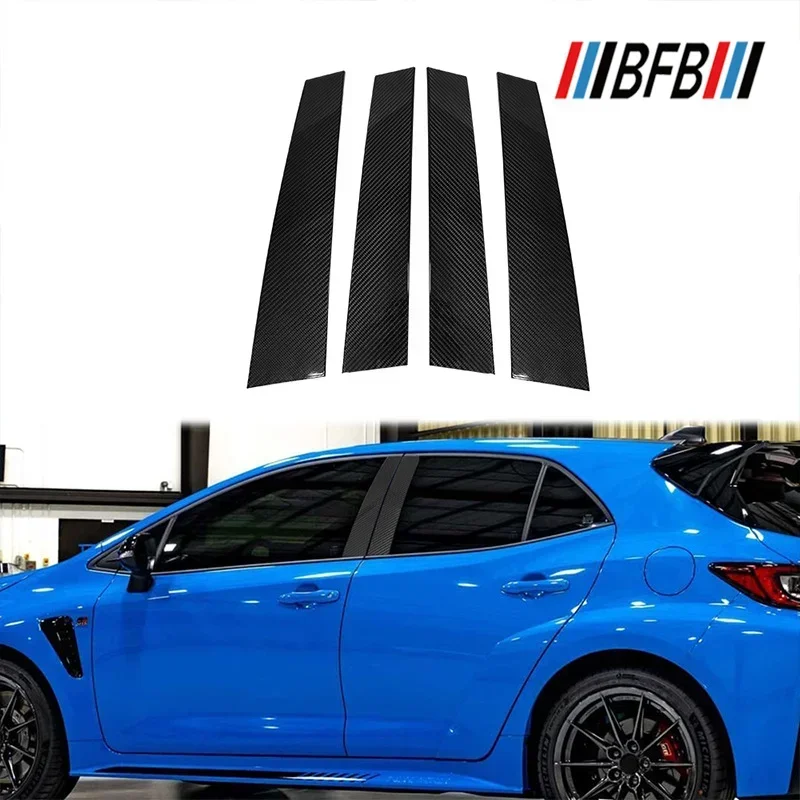 For TOYOTA Corolla GR Real Dry Carbon Fiber Center Post Panel Modification Body Kit Exterior Decoration Accessories 2023-2025