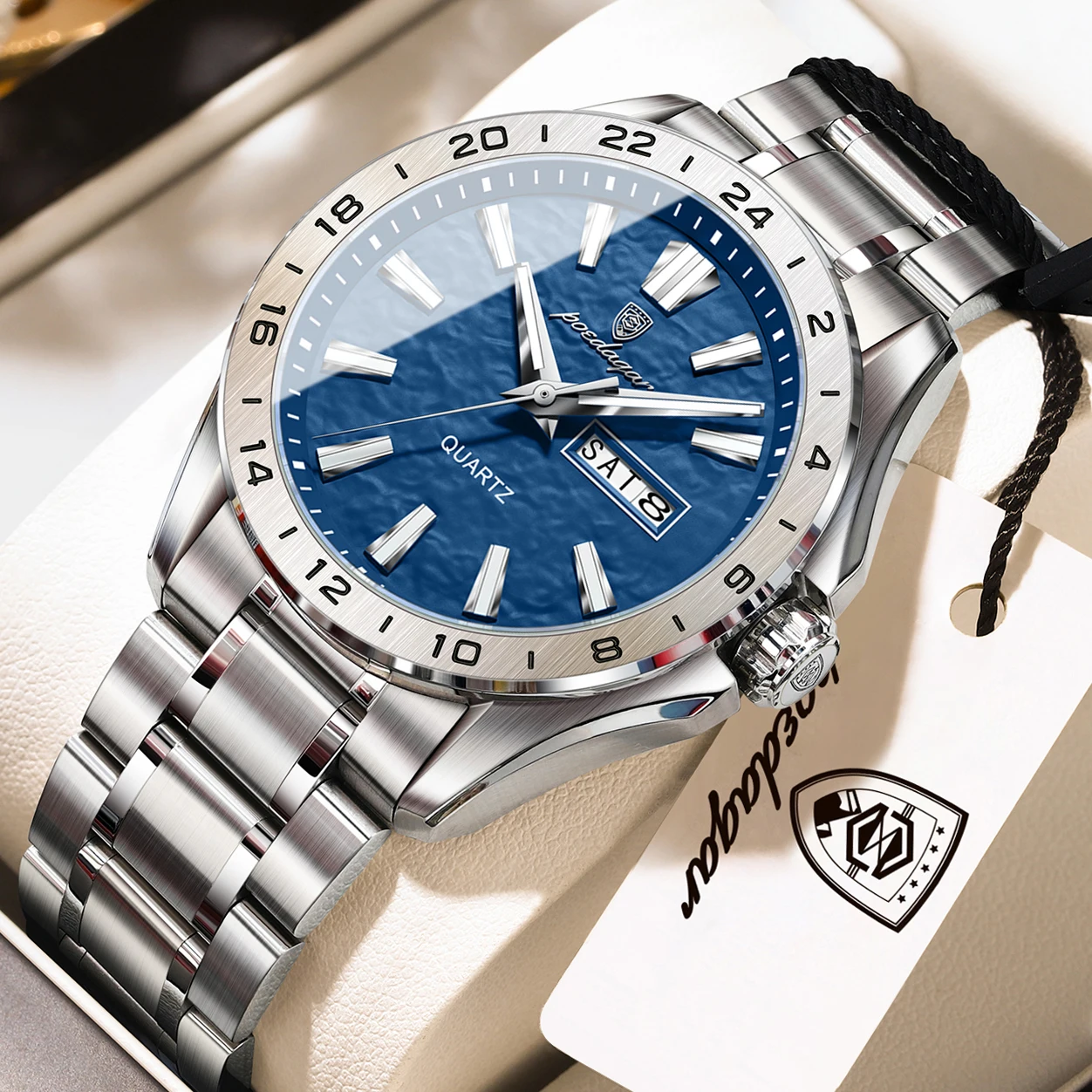 

POEDAGAR Luxury Sport Man Wristwatch High Quality Waterproof Luminous Watch For Men Fashion Date Week Quartz Men's Watches Reloj