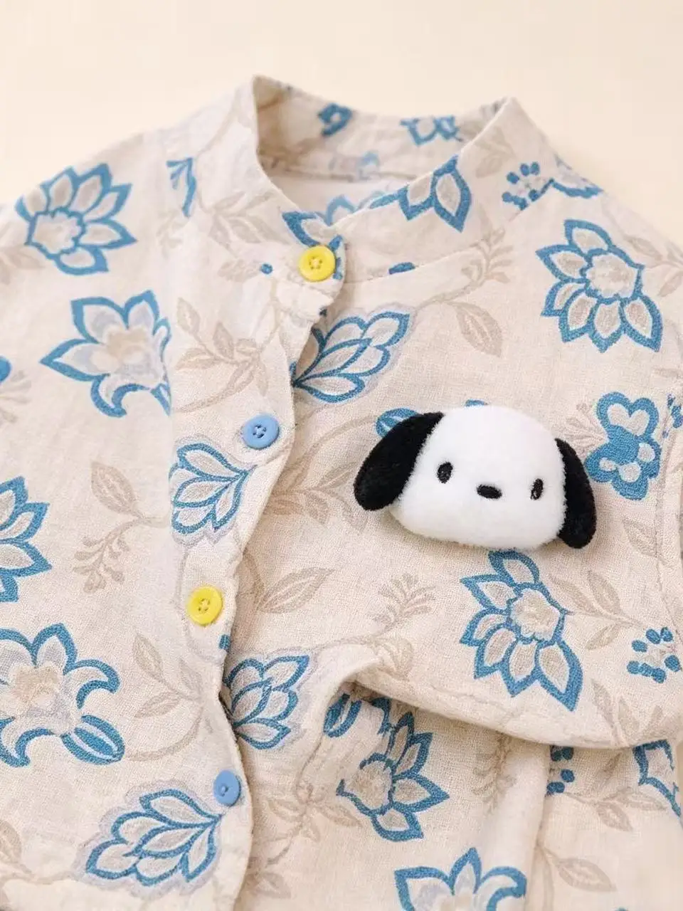 Girls' Summer Cartoon Print Vest Set Casual Two-Piece Suit Dog Doll 3D Design Comfortable Loose Fit Short Sleeve T-Shirt - view 3
