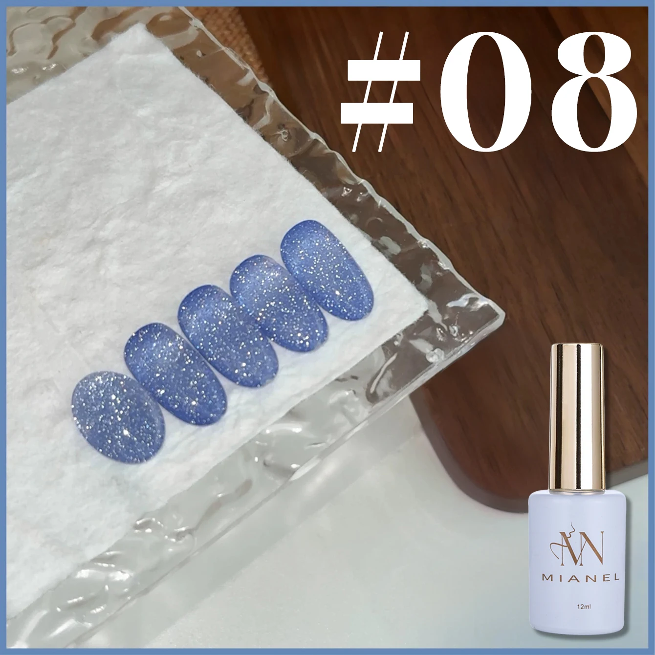 MIANEL 12ML 1-12pcs ฤดูร้อนเล็บน่ารักสไตล์ Broken Star Stone Glitter เจลเล็บ 2025 ใหม่แฟลชหักเพชรเล็บ