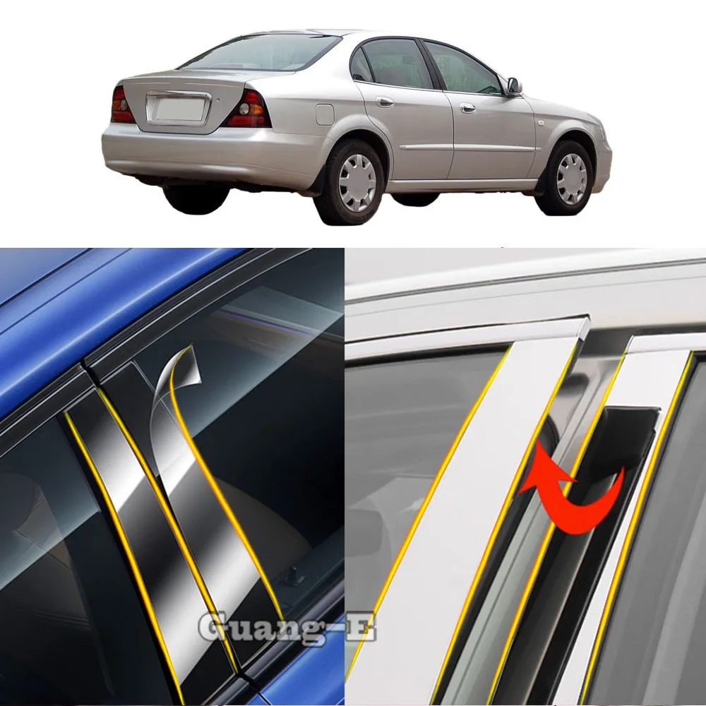 

Автомобильный ТПУ/глянцевый зеркальный столб, крышка для Chevrolet Epica 2005-2006, накладка на дверь, окно, молдинг, наклейка, аксессуары, 6 шт.